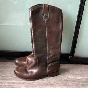 Frye Melissa Button Boot Tall - Brown Size 6